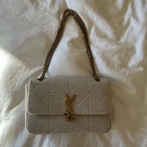 YSL JAMIE MEDIUM CHAIN BAG "CARRÉ RIVE GAUCHE" IN JERSEY